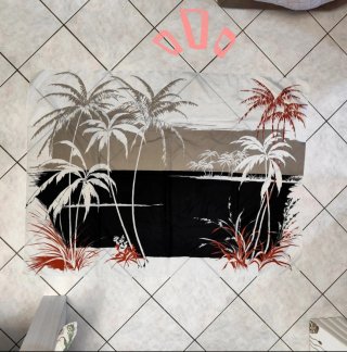 Pareo fantasia tropicale. Cm 154 x 111.