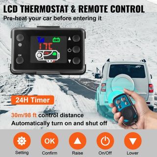 Calentador de Estacionamiento Diesel de 12V, Calentador de Aire Diesel de 5-8KW para Coche, RV, Barco, Camión, Caravana y Autobús