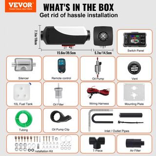 Calentador de Estacionamiento Diesel de 12V, Calentador de Aire Diesel de 5-8KW para Coche, RV, Barco, Camión, Caravana y Autobús