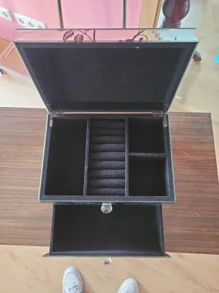 Joyero expositor espejo diseño floral