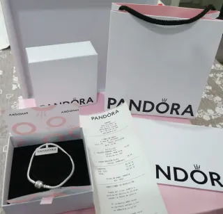 Pulsera Pandora Corazón Plata Talla 18