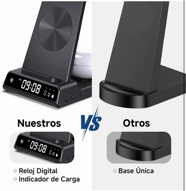 Cargador inalámbrico 3 en 1