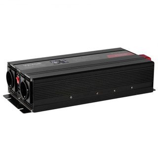Inversor de Onda Pura, 2000 Vatios, Inversor de Potencia de DC 12V a AC 230V con 2 Salidas AC, 2 Puertos USB, 1 Puerto Tipo-C, Pantalla LCD y Control Remoto para Equipos Domésticos de Tamaño Media...