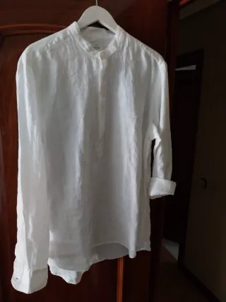Camisa blanca caballero,Lino.