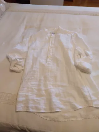 Camisa blanca caballero,Lino.