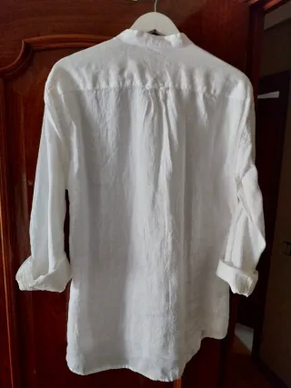 Camisa blanca caballero,Lino.