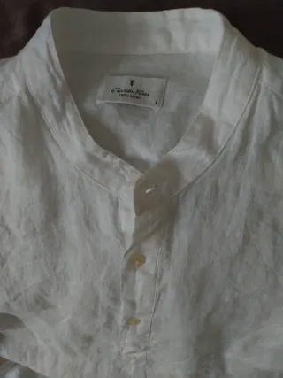 Camisa blanca caballero,Lino.