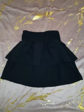 Falda corta negra de shein