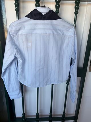 Camisa Sandro Marissa Rayas Lazo Azul Talla M