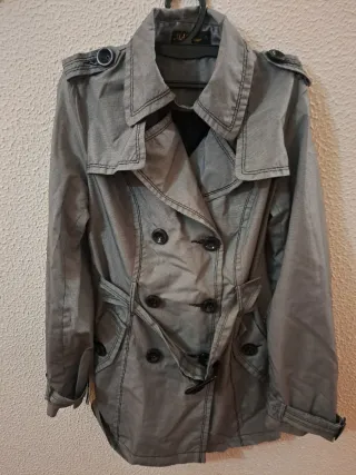Chaquetón fino entretiempo gris Talla M