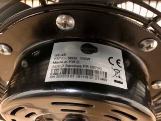 Ventilador industrial Equation