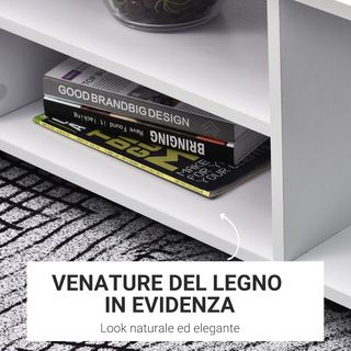 Mueble TV Moderno Con Estantes, Mueble Porta TV De 42" Con Ruedas Giratorias Con Frenos, 2 Pequeños Estantes Laterales Para Sala De Estar Y Dormitorio, 80X40X40 Cm, Blanco