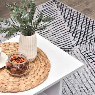 Mueble TV Moderno Con Estantes, Mueble Porta TV De 42" Con Ruedas Giratorias Con Frenos, 2 Pequeños Estantes Laterales Para Sala De Estar Y Dormitorio, 80X40X40 Cm, Blanco