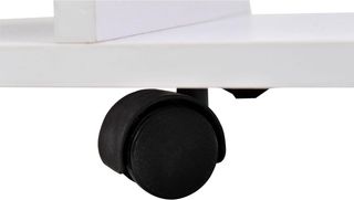 Mueble TV Moderno Con Estantes, Mueble Porta TV De 42" Con Ruedas Giratorias Con Frenos, 2 Pequeños Estantes Laterales Para Sala De Estar Y Dormitorio, 80X40X40 Cm, Blanco