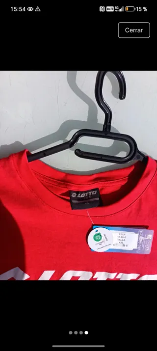 Camiseta Lotto Talla xl Roja
