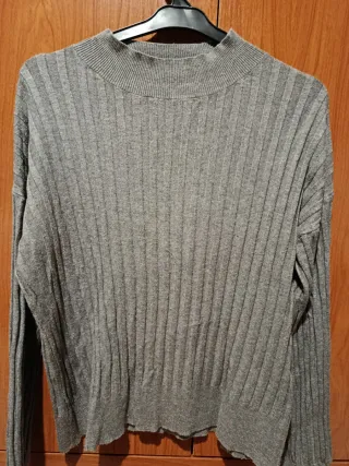 Jersey gris de canalé