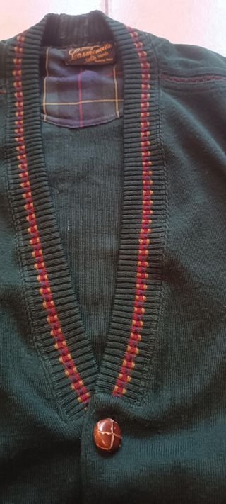 Cardigan Uomo Vintage Verde Made in Italy