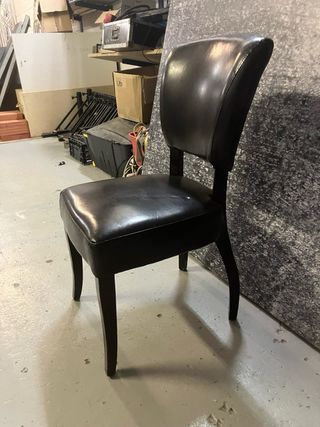 Lote 3 sillas cuero comedor