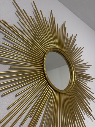 Espejo Decorativo Dorado Sol Moderno Glam