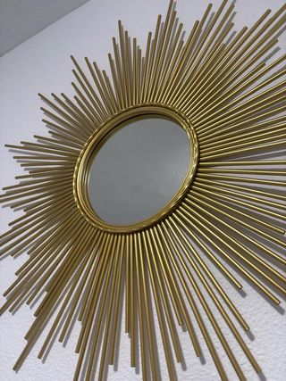 Espejo Decorativo Dorado Sol Moderno Glam