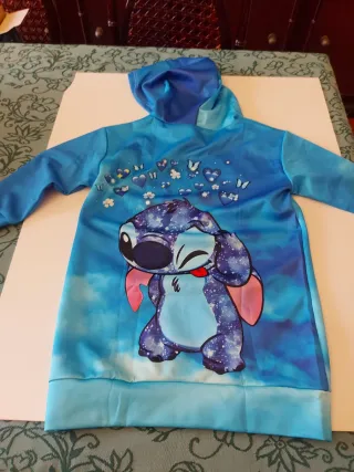 Felpa leggera Stitch con cappuccio