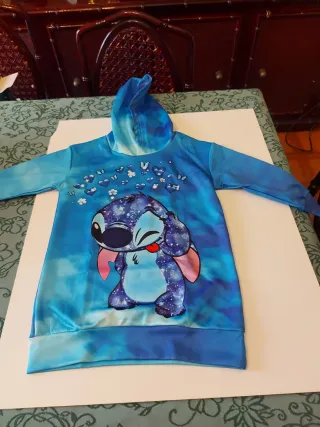 Felpa leggera Stitch con cappuccio