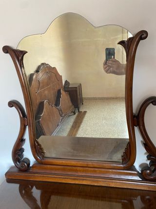 Cómoda Vintage Madera con Espejo