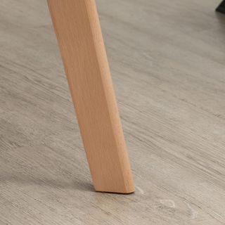 Set di 2 sedie da pranzo, sedie imbottite con gambe in legno, per cucina con braccioli in tessuto velluto, schienale rigido, comode, 54X57X80Cm, grigio