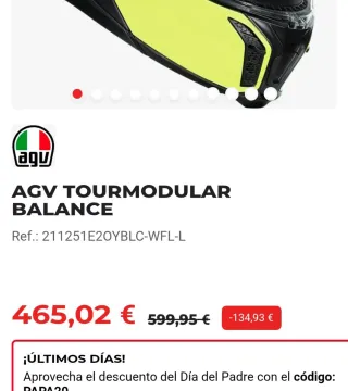 Casco Moto AGV Negro y Amarillo