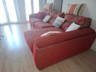 Sofá Chaise Longue Rojo