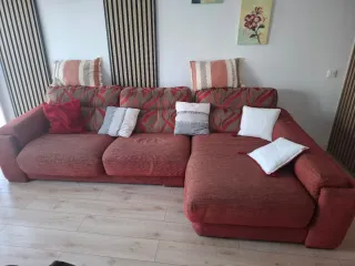 Sofá Chaise Longue Rojo