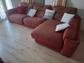 Sofá Chaise Longue Rojo