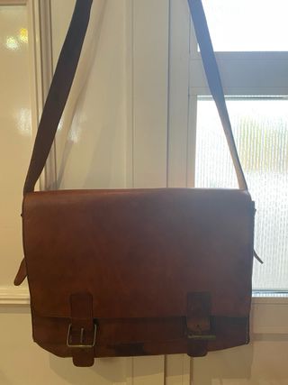 Bolso bandolera piel unisex