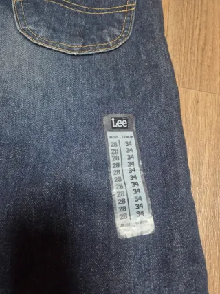 Jeans Lee vintage 90's,L34 distressed blu