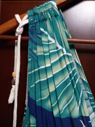 Vestido largo estampado tropical