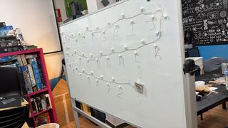 Pizarra blanca magnetica con pie reversible