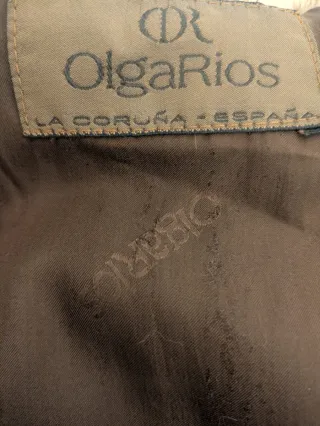 Abrigo vintage de piel marrón