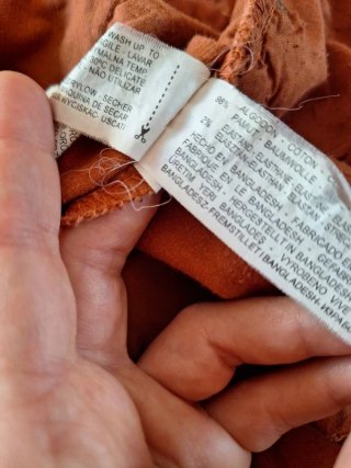 Pantaloni velluto Zara arancioni S/M + maglione