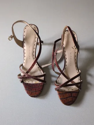 Sandalias Pedro Miralles Piel Marrón Mujer