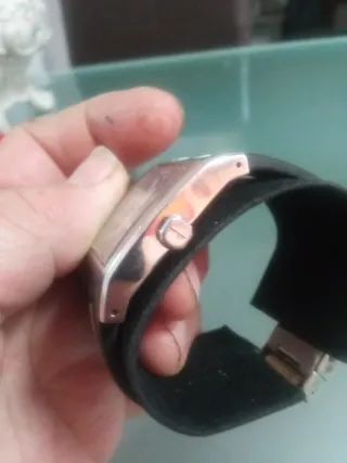 Reloj Lotus Hombre Cuadrado Plata Negro