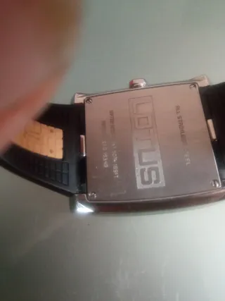 Reloj Lotus Hombre Cuadrado Plata Negro