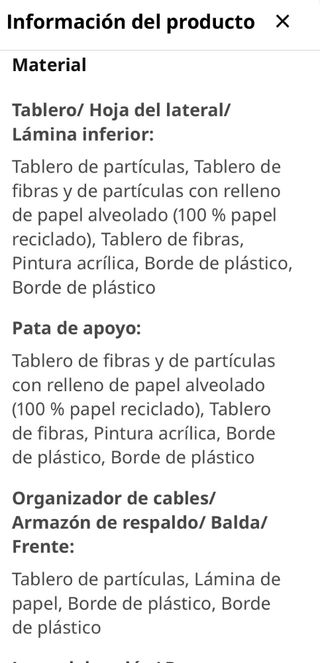 Escritorio blanco Ikea MICKE 73x50 cm.