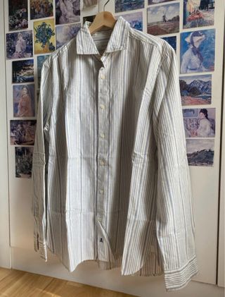 Camisa Scalpers Rayas Azul y Blanca