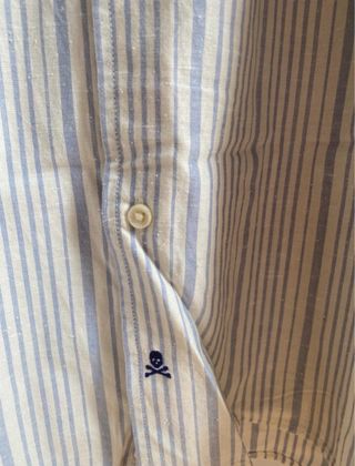 Camisa Scalpers Rayas Azul y Blanca