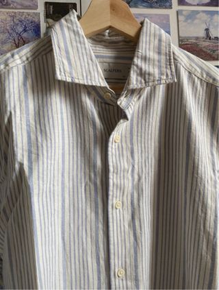 Camisa Scalpers Rayas Azul y Blanca