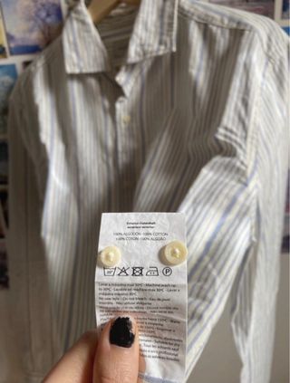 Camisa Scalpers Rayas Azul y Blanca