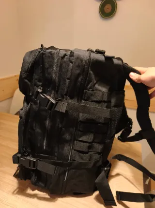Mochila Táctica 50L Resistente Negra Nueva