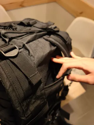 Mochila Táctica 50L Resistente Negra Nueva