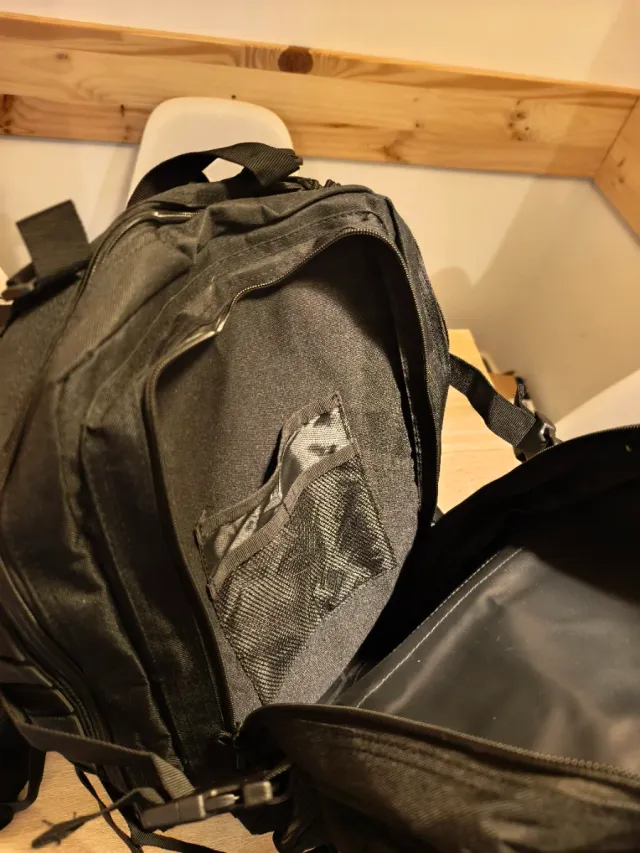 Zaino Tattico 50L Nero Resistente Nuovo