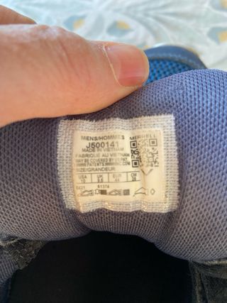 Zapatillas Merrell senderismo azul/rojo